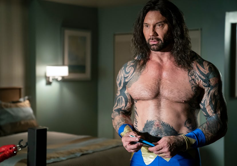 Dave Bautista as Raw Dog Avalance in 'Room 104'