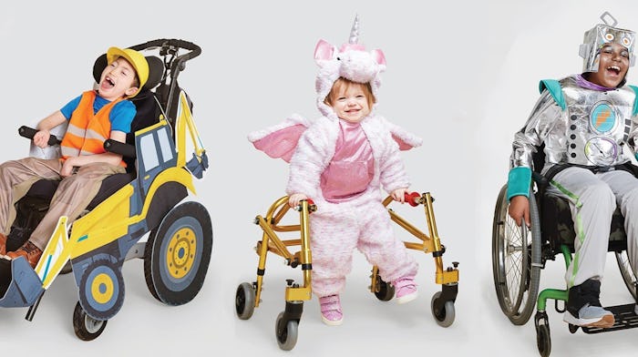 kids wearing target's adaptive halloween costumes