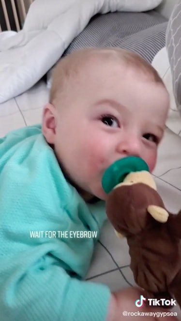 In a viral TikTok challenge, moms record the reactions their breastfed babies have to randomly seein...