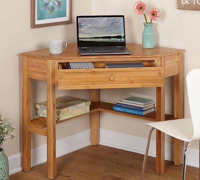 Target Marketing Systems Bamboo Corner Desk