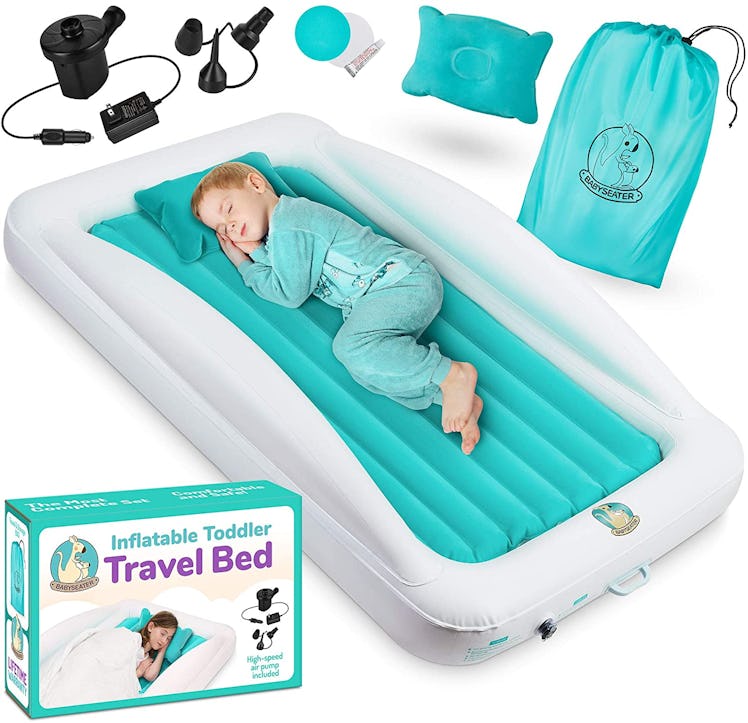 BABYSEATER Toddler Air Mattress with Sides