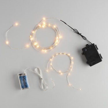 White Micro LED Battery Operated String Lights, 30-bulb String