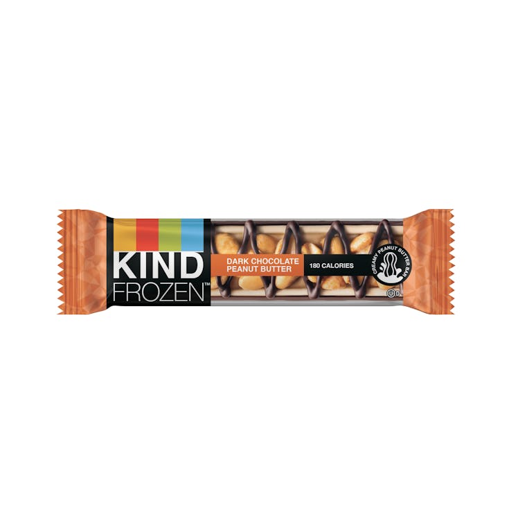These Kind Frozen Bar flavors include 2 options, like Dark Chocolate Peanut Butter.