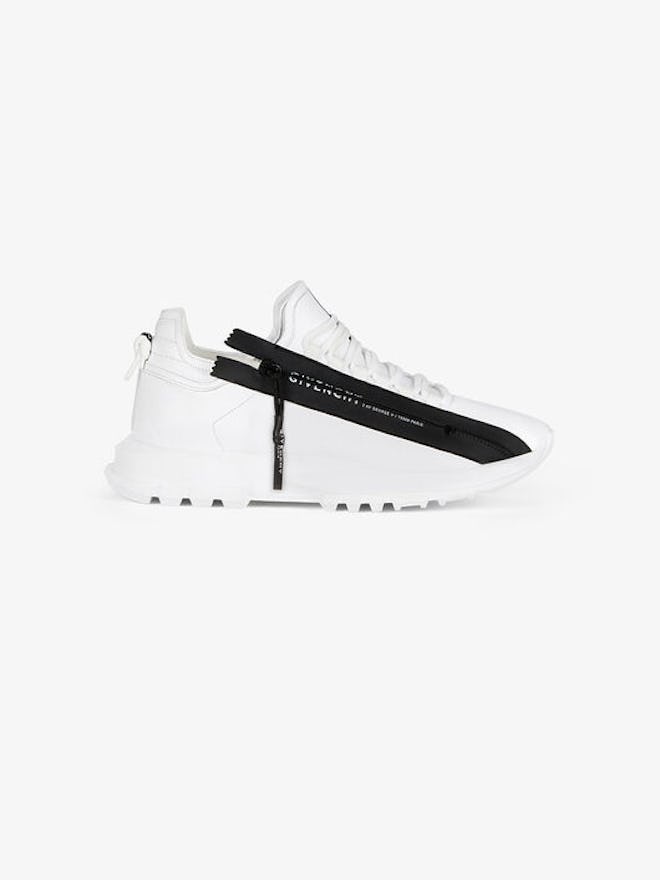 SPECTRE LOW RUNNERS IN PERFORATED LEATHER WITH ZIP