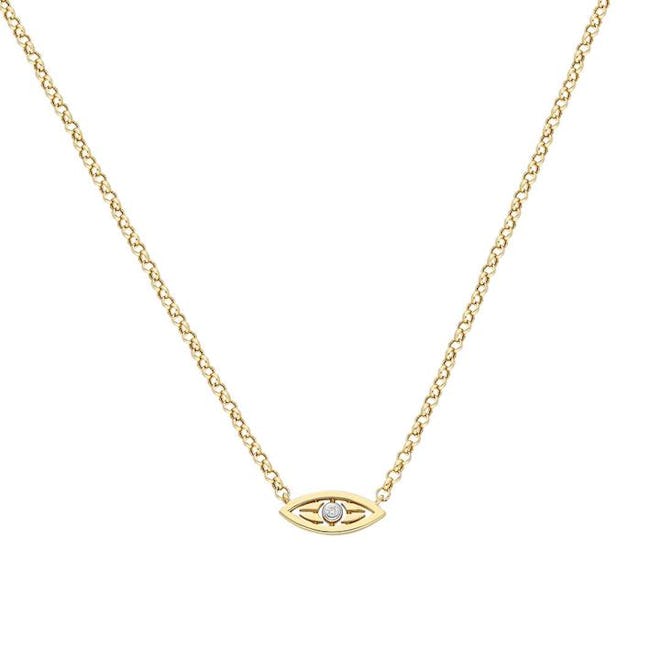 “Mini Macu” Yellow Gold and Diamond Necklace