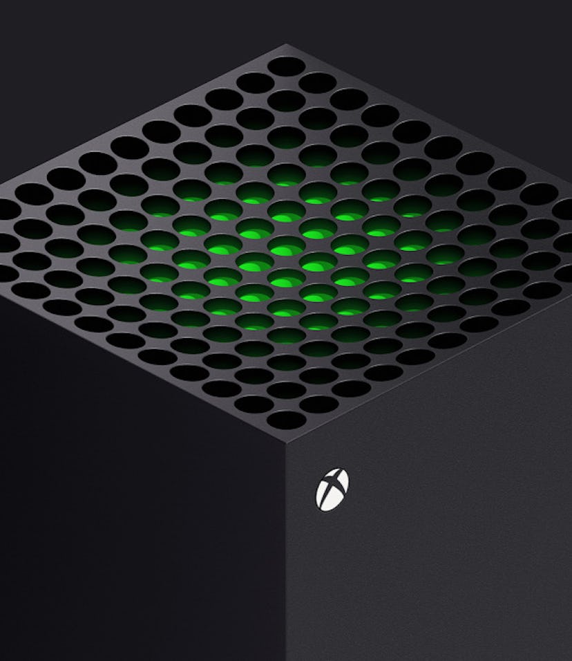 Close-up of the top of the Xbox Series X
