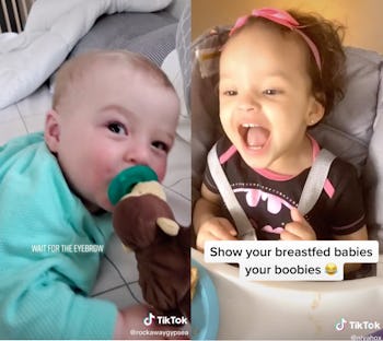 "Drop 'Em Out" TikTok Challenge Has Moms Flashing Their Breastfed Babies