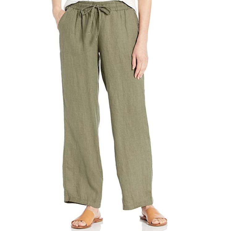 Amazon Essentials Drawstring Linen Wide Leg Pant 