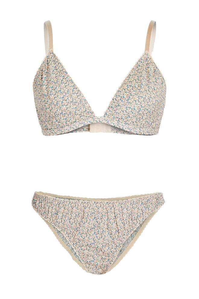 Les Girls Les Boys Liberty Print Woven Bra and Panties