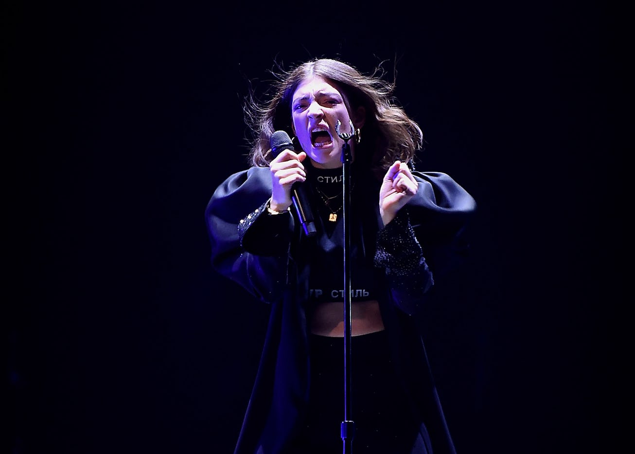 Lorde Performs at Melodrama World Tour at Barclays Center on April 4, 2018 in New York City.