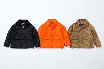 Different colorways of Supreme's waxed jacket.