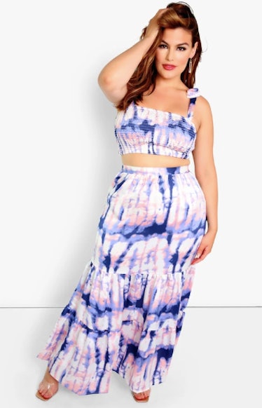 "If You Say So" Tie-Dye Maxi Skirt