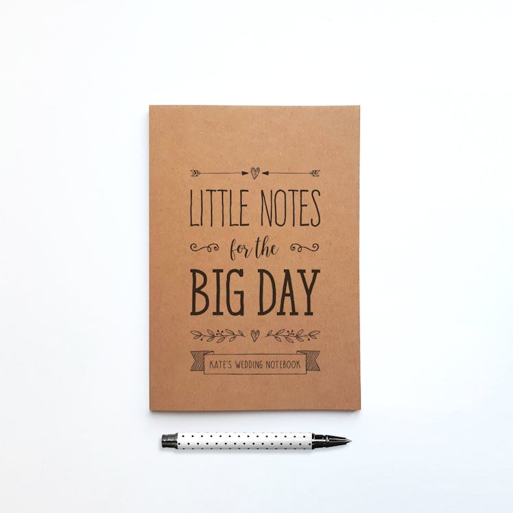 Personalised Little Notes For The Big Day Notebook