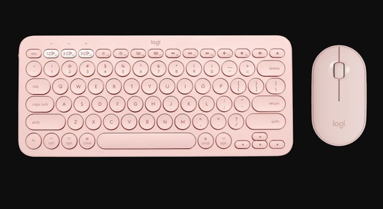 K380 For Mac Multi-Device Keyboard M350 Logitech Pebble Mouse In Rose