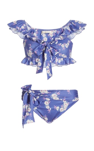 Devi Tie-Detailed Floral-Print Bikini Set