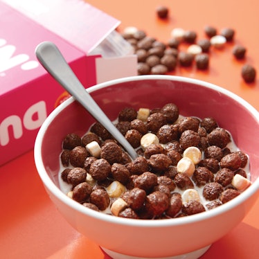 Dunkin' and Post's new coffee-flavored cereals include two offerings.