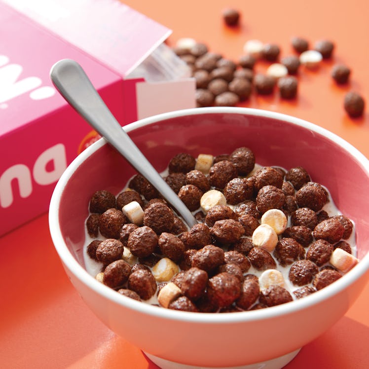 Dunkin' and Post's new coffee-flavored cereals include two offerings.