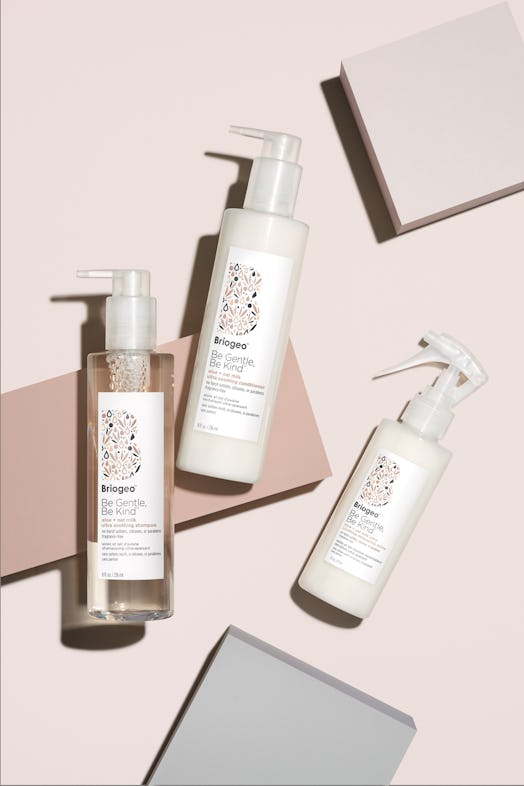 Shampoo, conditioner, and detangler from Briogeo's Be Gentle, Be Kind Aloe + Oat Milk Ultra Soothing...