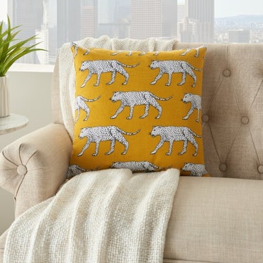 Castanea Cotton Animal Print Throw Pillow