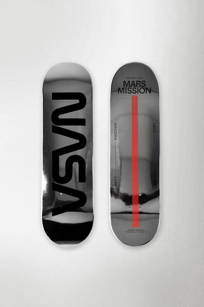 Mars Mission skateboard decks.