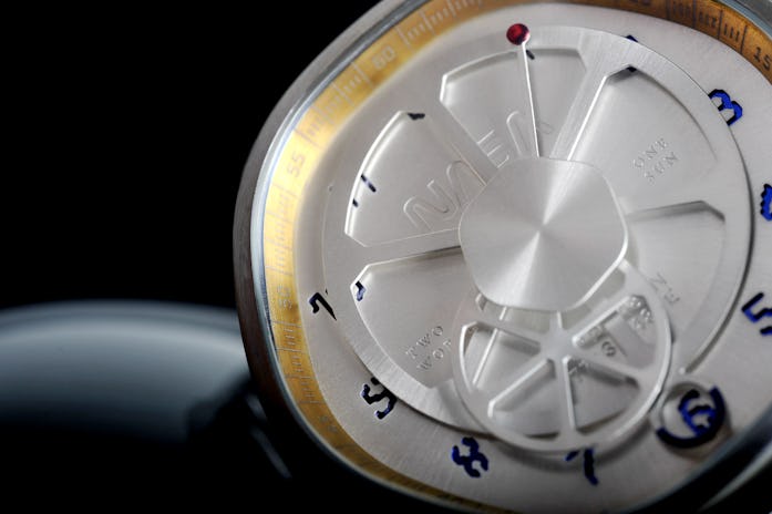 Close-up of a watch face.