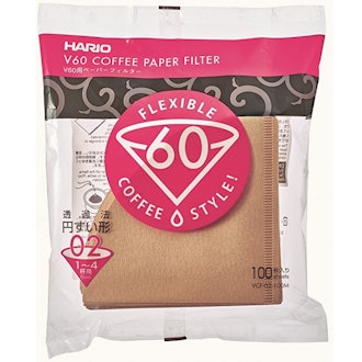 Hario Size 2 Natural Paper Cone Coffee Filters (100-Count)