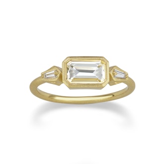 Lantern Diamond Engagement Ring 