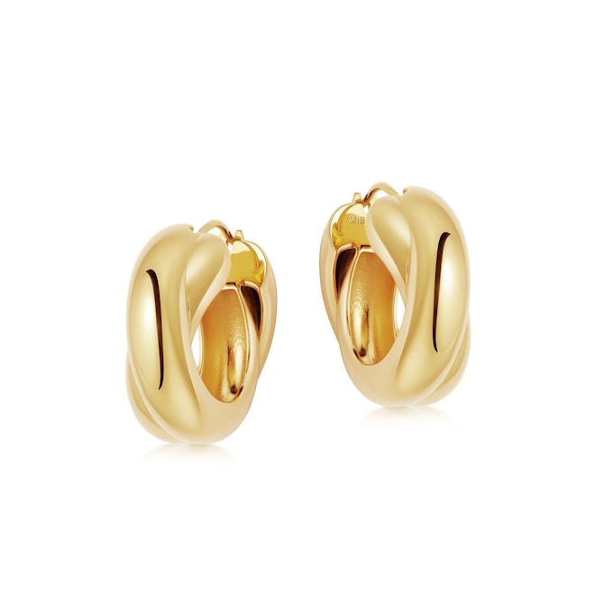Lucy Williams Gold Chunky Entwine Hoops