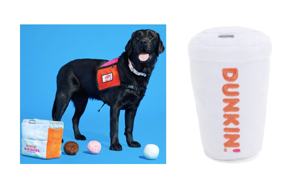Here's Where To Get BARK x Dunkin' Dog Toys Shaped Like Coffee & Donuts