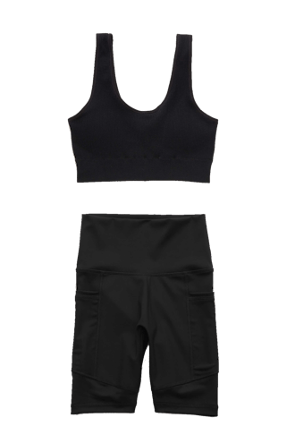 Chill Seamless Padded Bralette and High Waisted Bike Short