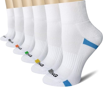 BERING Women's Quarter Ankle Athletic Socks (6-Pack) 