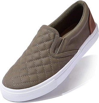 DailyShoes Women's Quilted Memory Foam Slip-On Sneakers