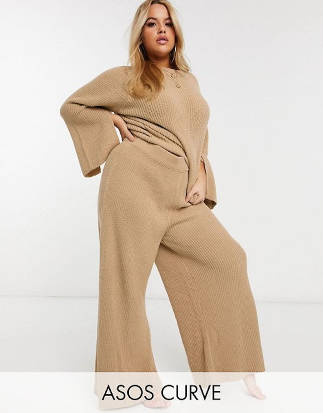 Curve lounge premium knitted jumper and trouser set