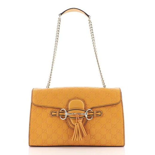 Emily Chain Flap Bag Guccissima Leather Medium