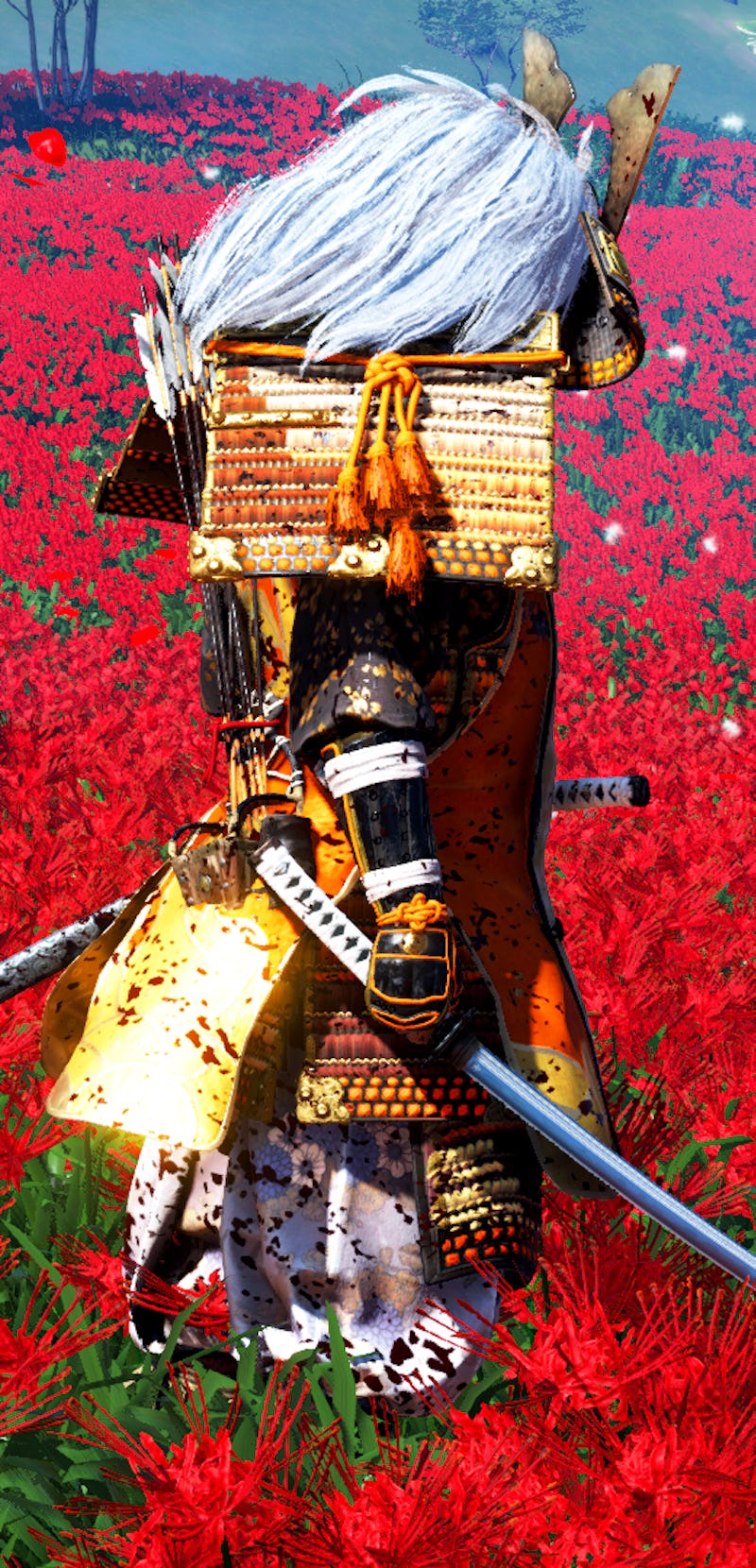 One of the 5 most powerful Ghost of Tsushima armor sets in yellow and black