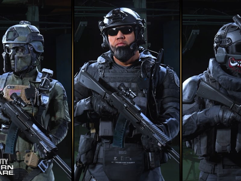 A collage of three characters from Call of Duty Season 5