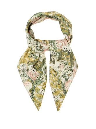 Florence Floral-Print Silk Scarf