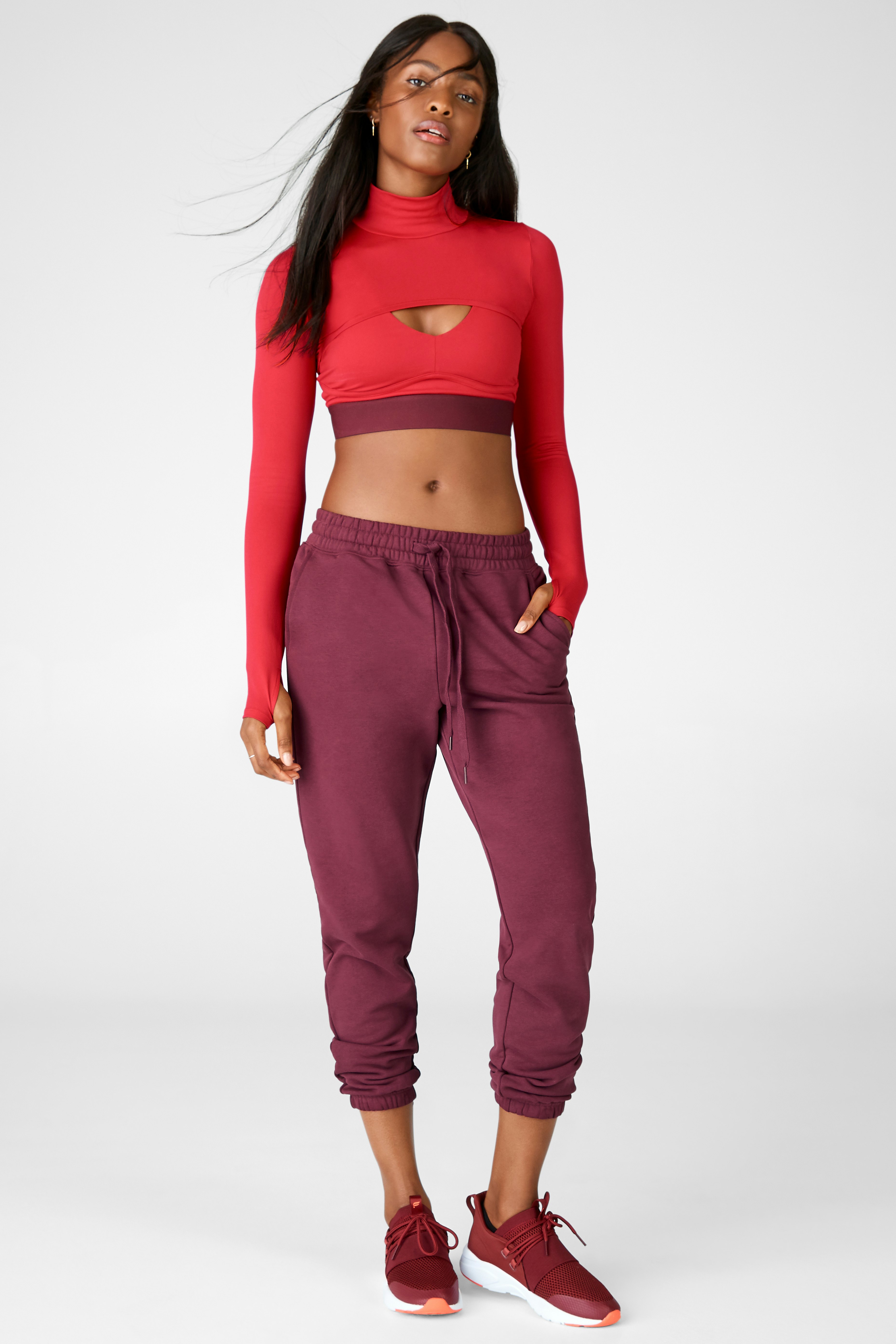 Fabletics Red Hot Two Piece Outfit, Madelaine Petsch Has a New Collection  With Fabletics, and Spoiler Alert: We Want It All