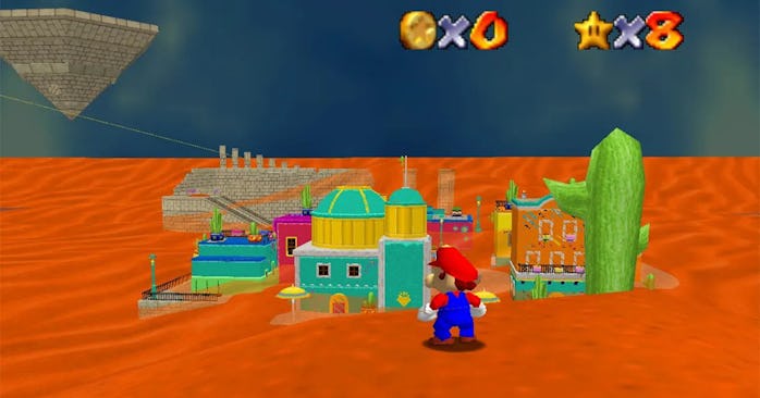A screenshot of Mario Odyssey 64