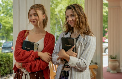 MADDIE PHILLIPS as STERLING WESLEY and ANJELICA BETTE FELLINI as BLAIR WESLEY in 'TEENAGE BOUNTY HUN...