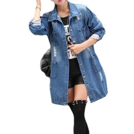 longline womens denim jacket