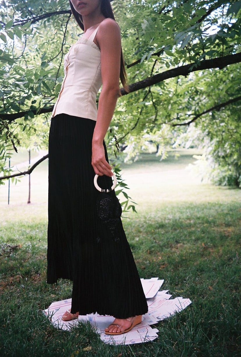 VINTAGE MAXI PLEAT SKIRT