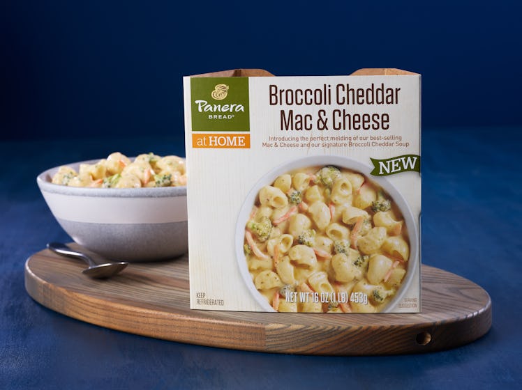 Panera is selling Broccoli Cheddar Mac and Cheese in grocery stores, so get ready to upgrade your lu...