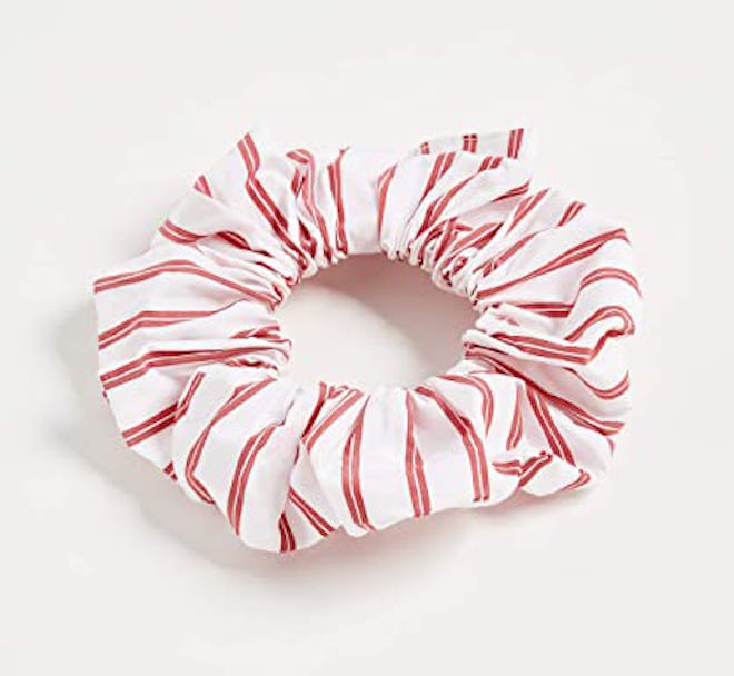 GANNI Stripe Cotton Scrunchie, Lollipop
