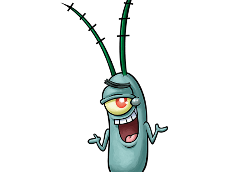 Sheldon J. Plankton on the Nickelodeon animated series Spongebob is the best pop-culture representat...
