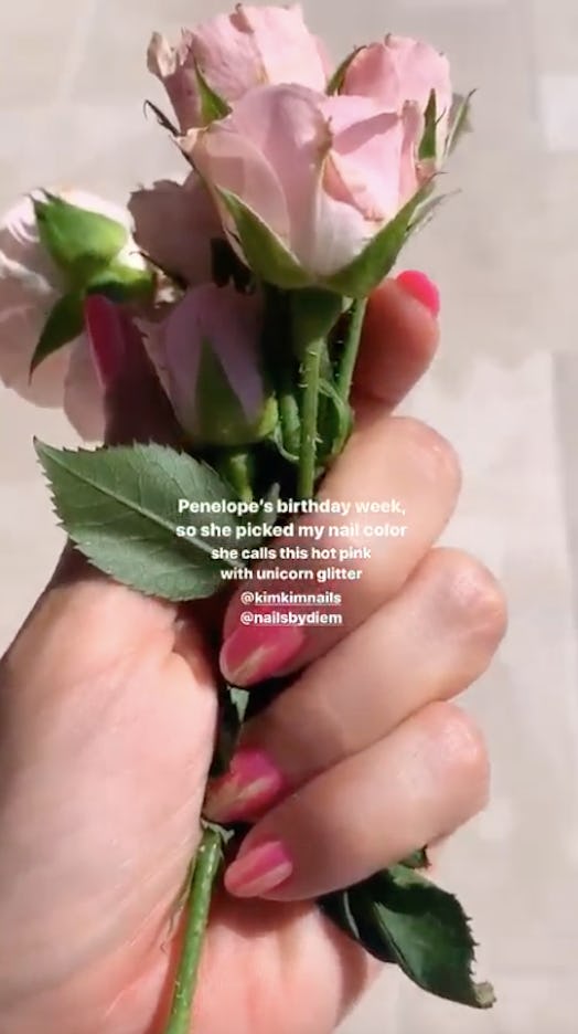 Kourtney Kardashian's metallic pink nail polish is the manicure trend of summer