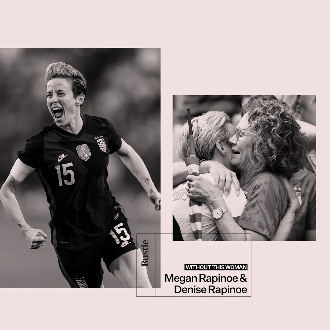 Megan Rapinoe portrait with determination in her eyes