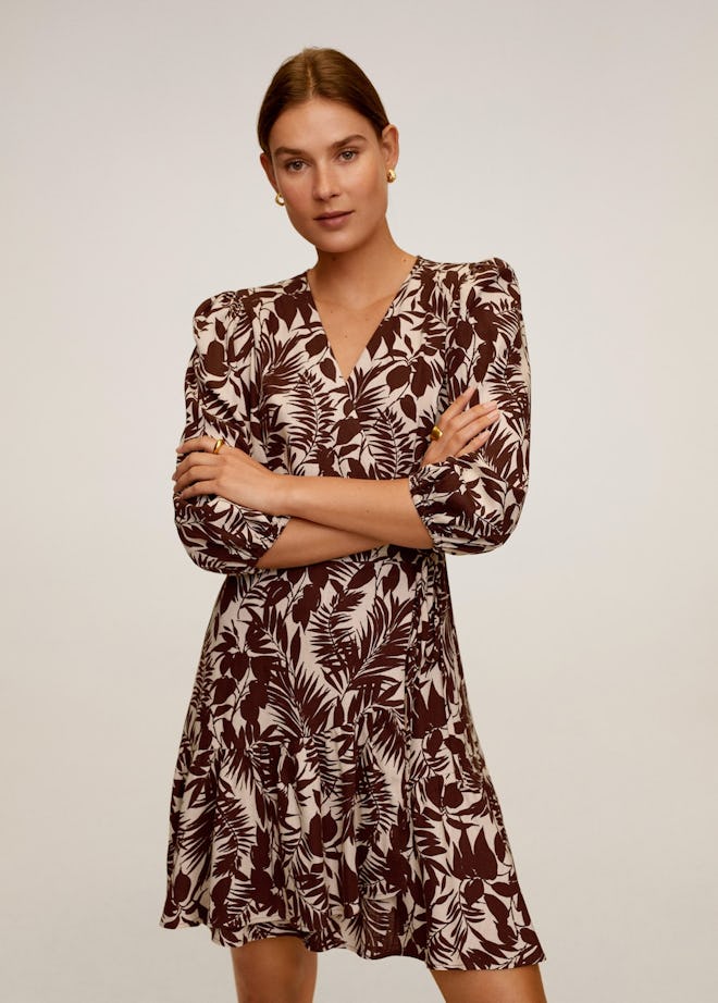 Print Wrap Dress