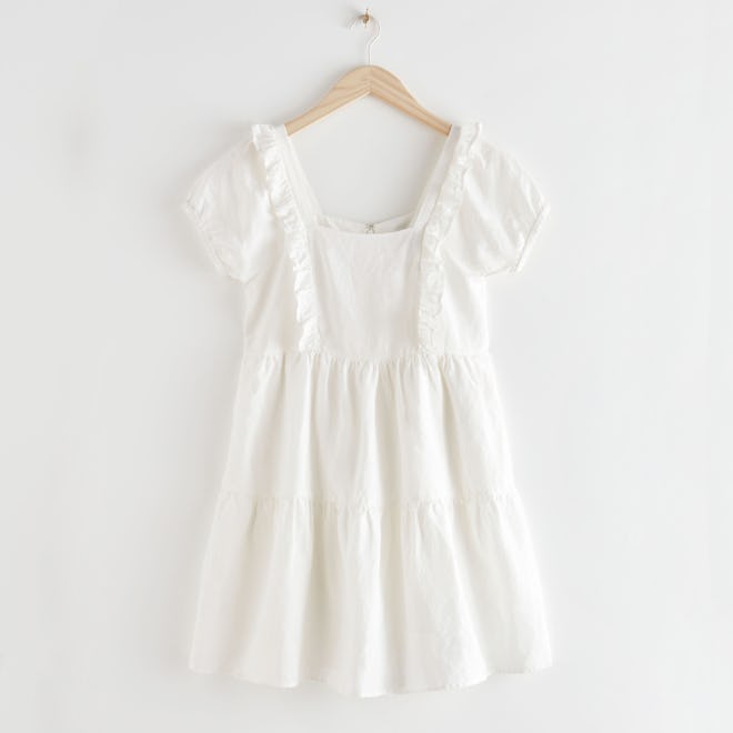 & Other Stories Tiered Ruffle Mini Dress
