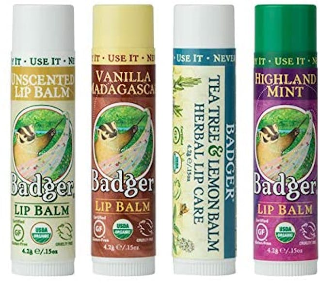 Badger - Classic Lip Balm Variety Pack (4 pack)